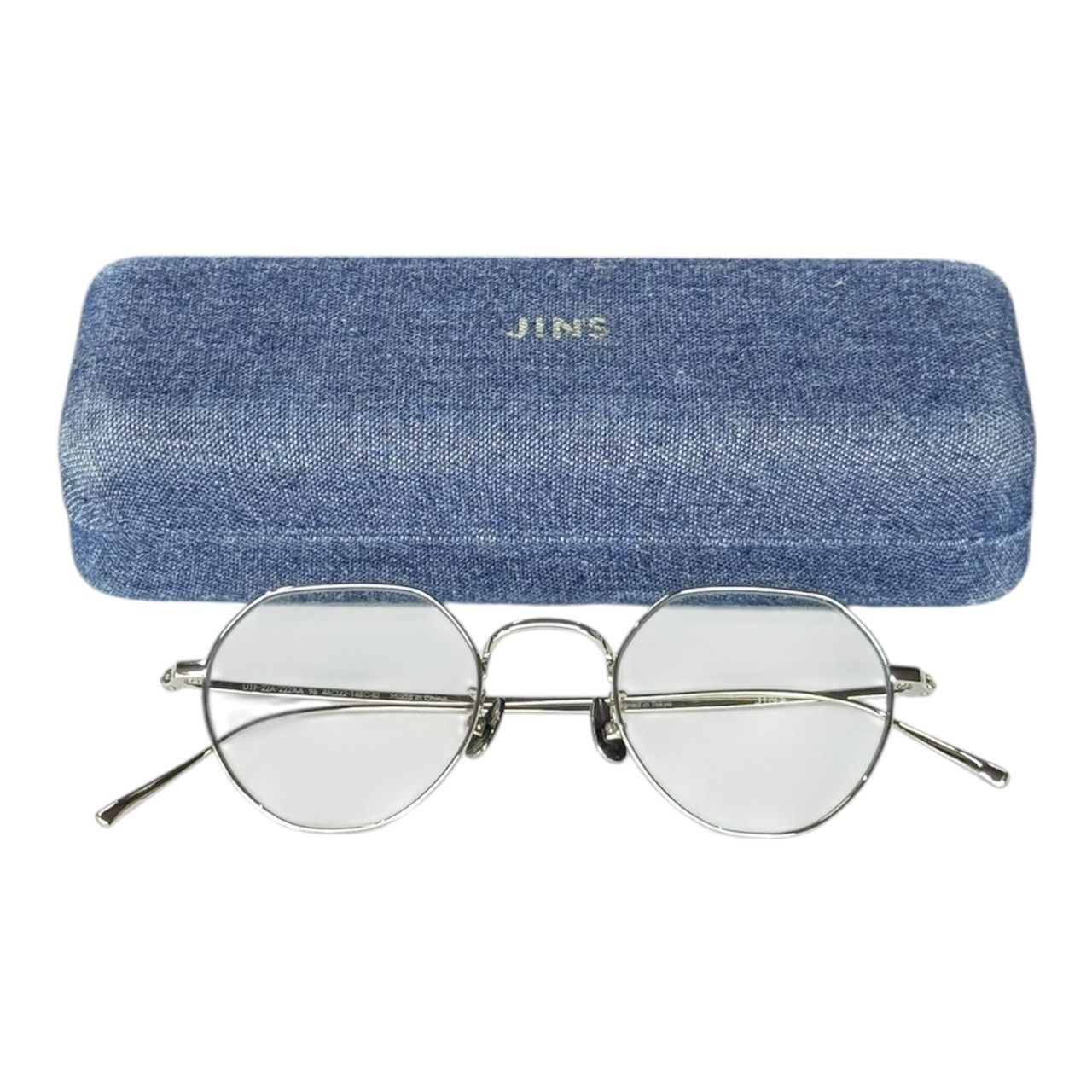 JINS ジンズ All Titanium 多角形 チタン合金 UTF-22A-222AA 96 46□22