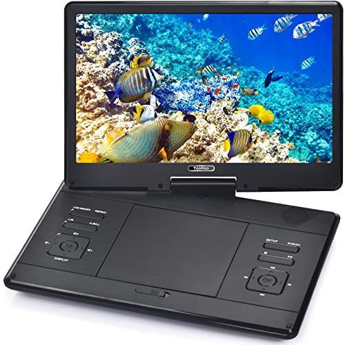 ☆新品☆YOOHOO ポータブルDVDプレーヤー14.1インチ 液晶スクリーン 270度回転 CPRM対応 大容量充電バッテリー 長時間連続放送可能 小型 持ち運び便利 動作音も静か 1個コントロール付き（黒）
