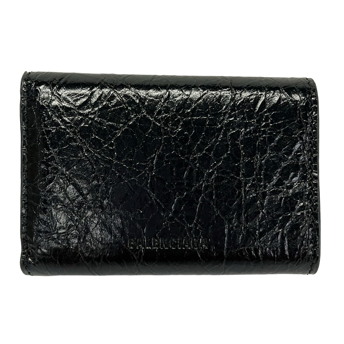BALENCIAGA(バレンシアガ) 3つ折り財布 Le City クラシック ミニ ウォレット 810669 黒 レザー