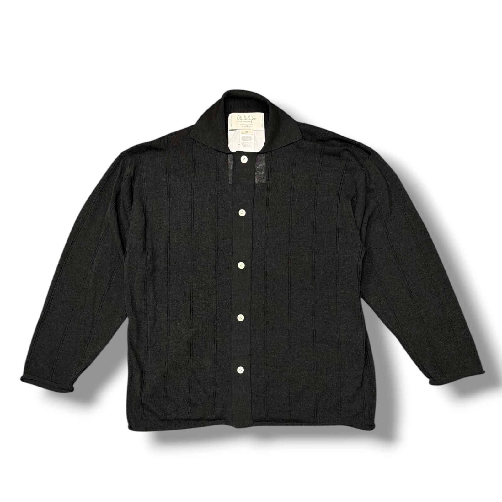 参考上代71500円 Olde H&Daughter silk collared cardigan シルク襟