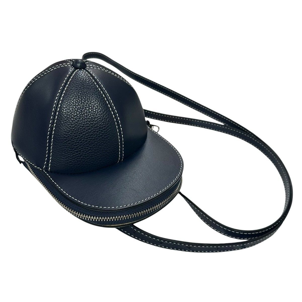 JW ANDERSON MIDI CAP BAG 黒 レザー キャップ型バッグ J．W．ANDERSON MIDI CAP BAG キャップモチーフショルダーバッグ