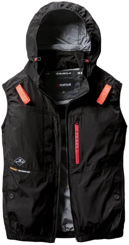 BURTLE バートル AC2084 ハイバック仕様 ベスト 35.ブラック 春夏用