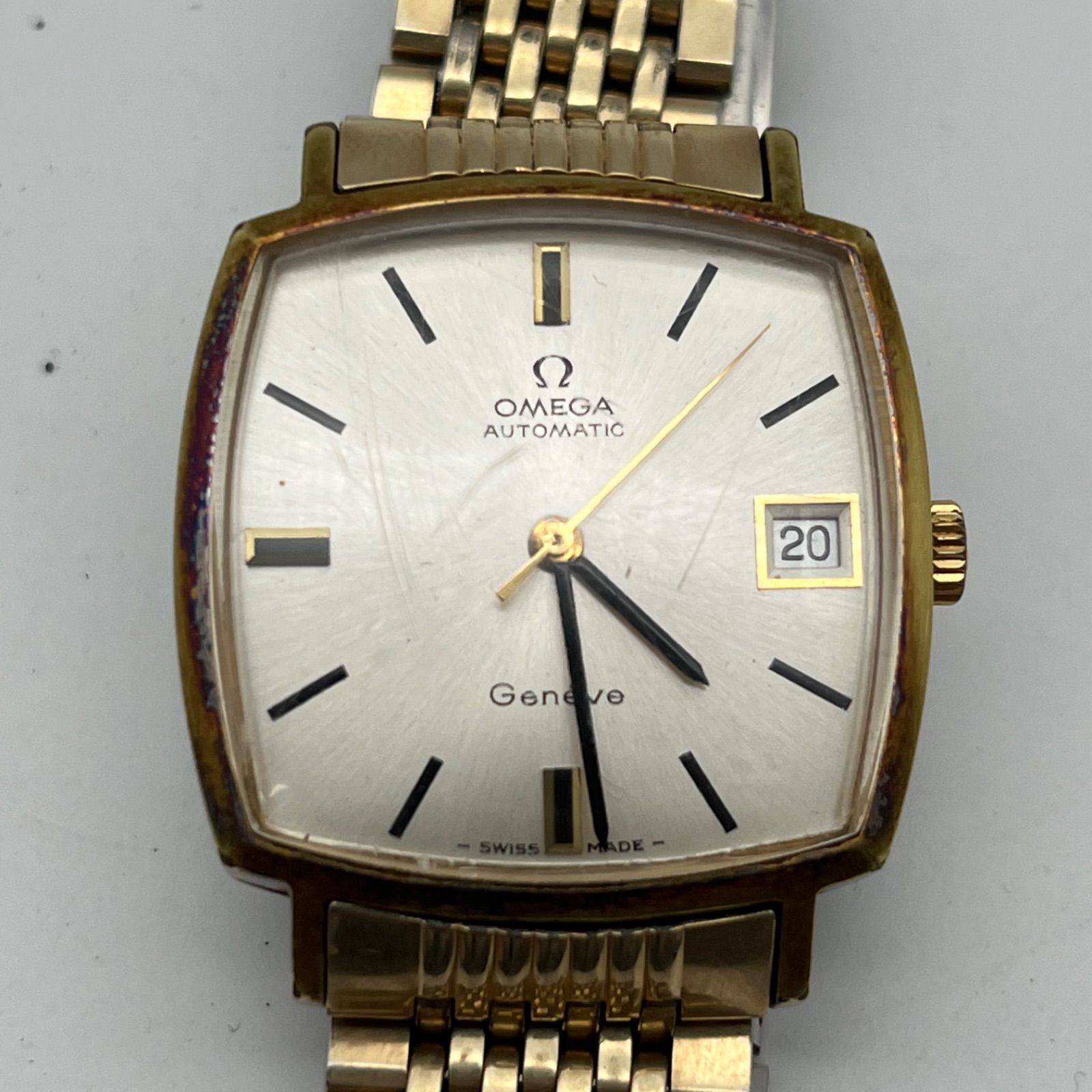 □オメガ OMEGA ジュネーブ スクエア 162.010 自動巻き 稼働品 メンズ