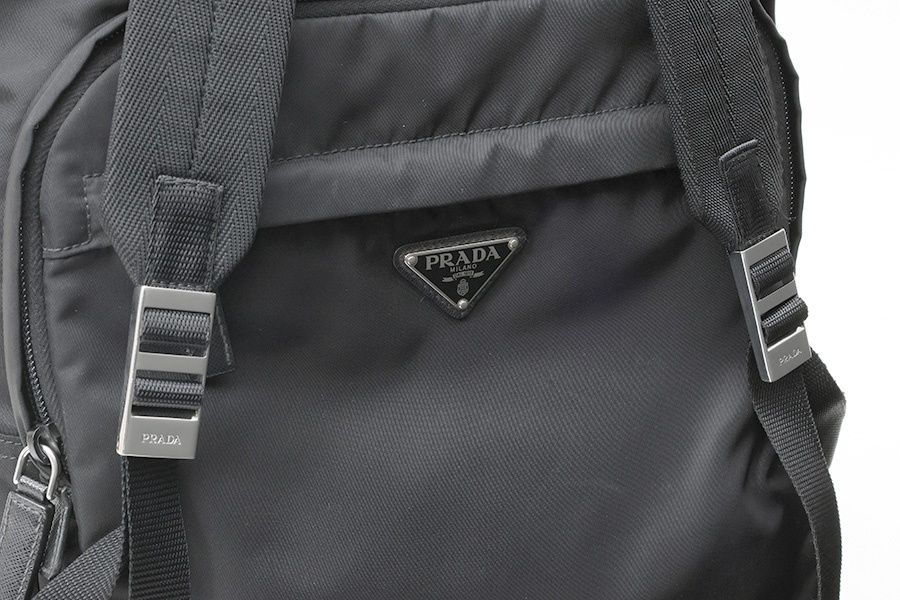 プラダ / PRADA Re-Nylon x サフィアーノレザー バックパック