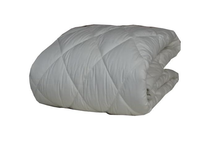 ☆新品☆フランス産ウール100% ベッドパッド (シングル) 100×200cm 日本製 洗える 生成り 無地 綿35% ポリエステル65% 4隅ゴム