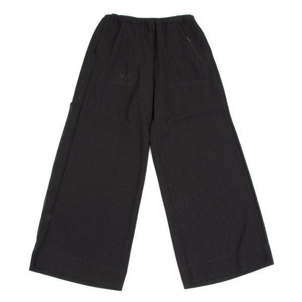 ワイスリーY-3 シースルーワイドパンツ 黒2XS - メルカリ