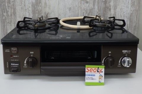 パロマ 都市ガス用 ガスコンロ IC-S39BM ガステーブル 2口 魚焼グリル付き 調理 料理 2024年製 中古品 11,385円