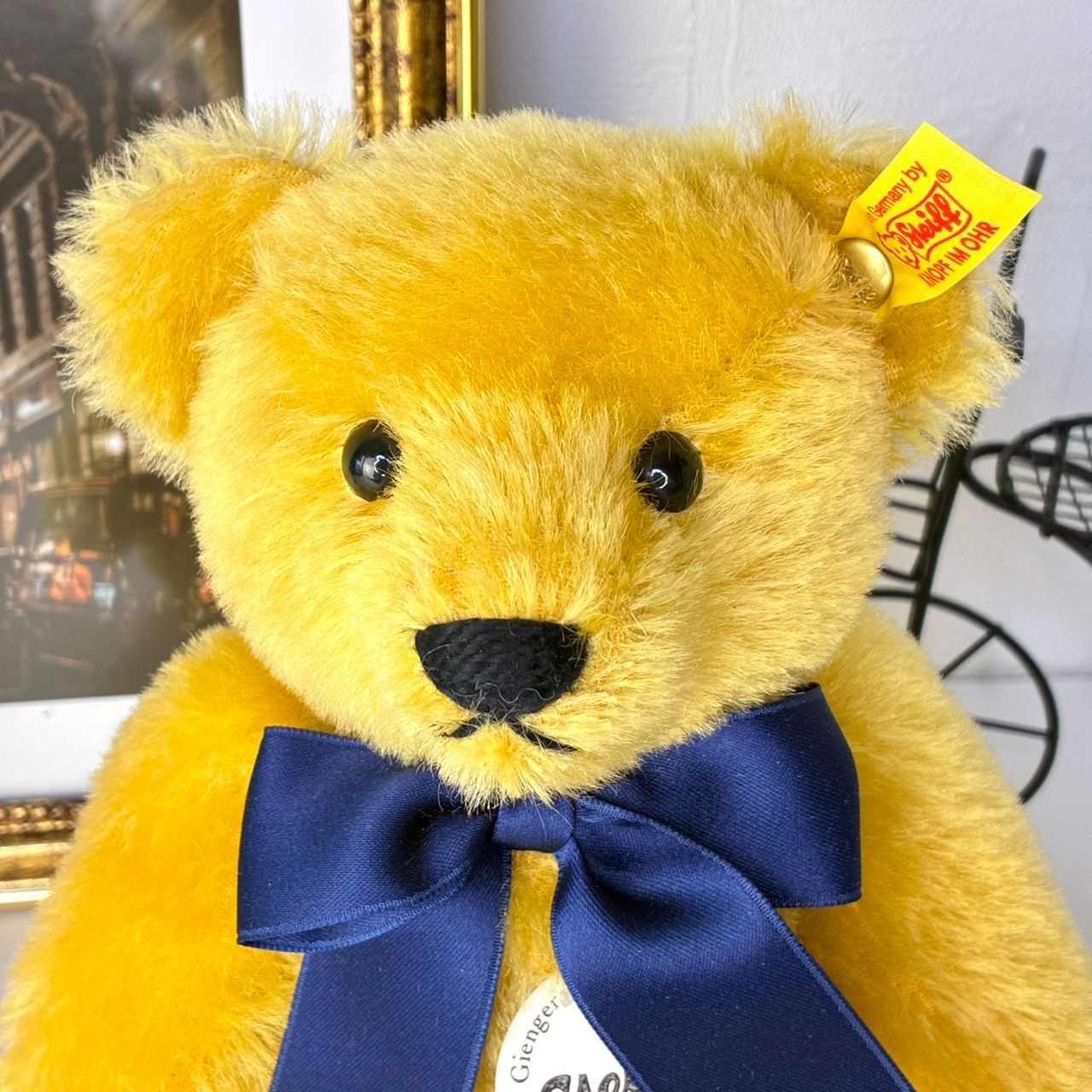 廃盤 シュタイフ テディベア 25cm 000614 モヘア ドイツ 耳タグ・紙