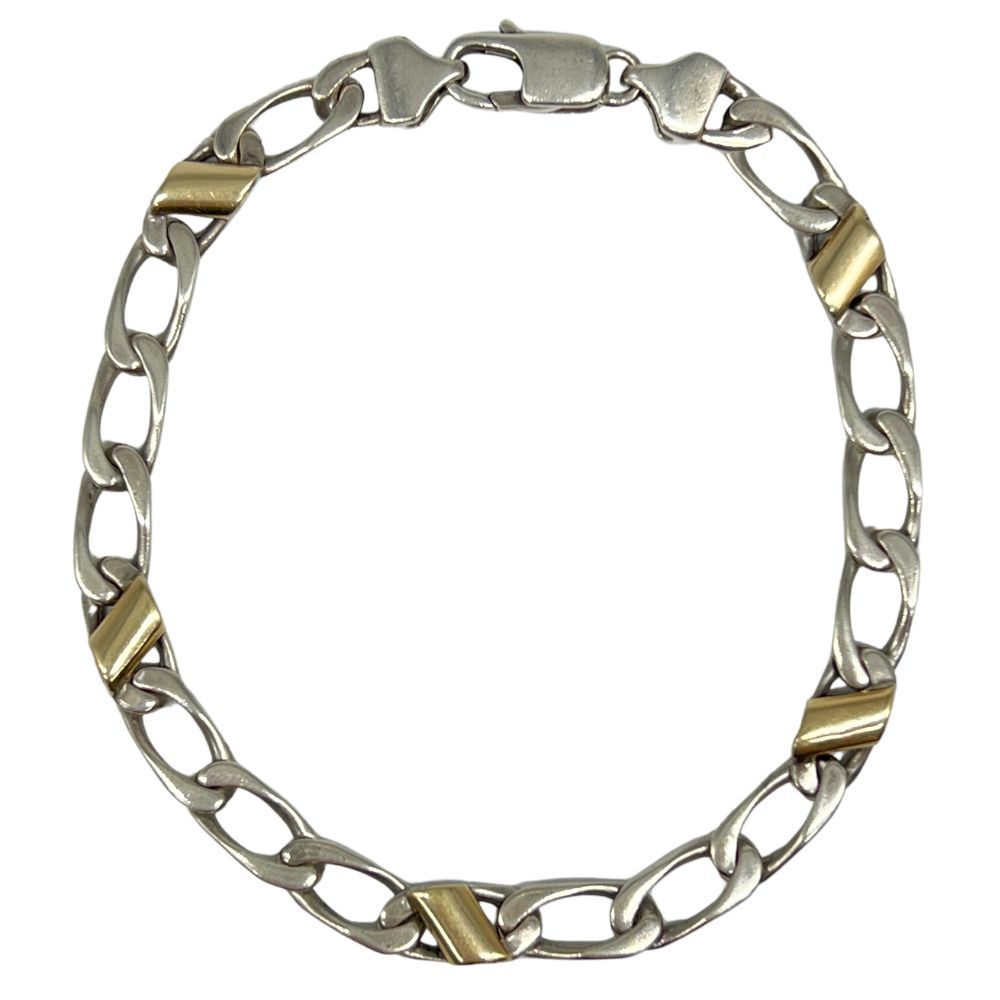 ティファニー フィガロチェーンブレスレット 925 / 750 72323 TIFFANY&CO. ティファニー シルバー925/750 フィガロ チェーン