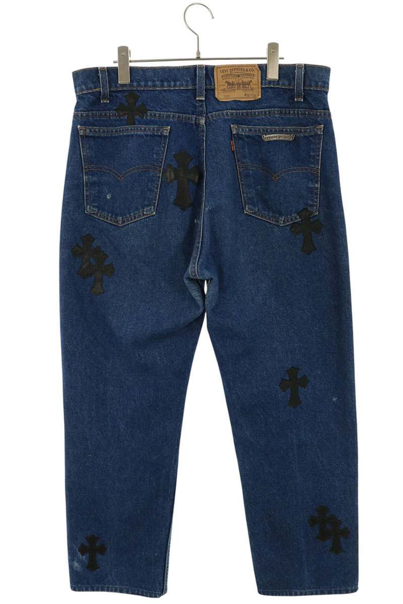 クロムハーツ U VNTG JEAN BLU/ORNG TAB 505 クロスパッチ付き