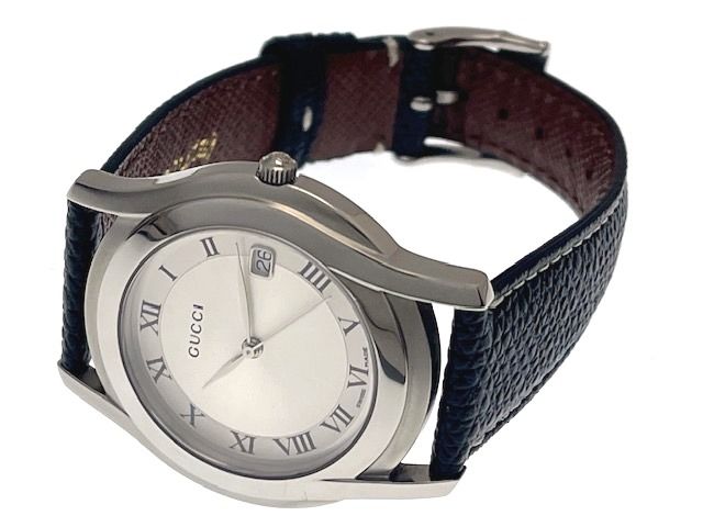 GUCCI グッチ 5500M 5500M 腕時計 ステンレススチール/レザー シルバー