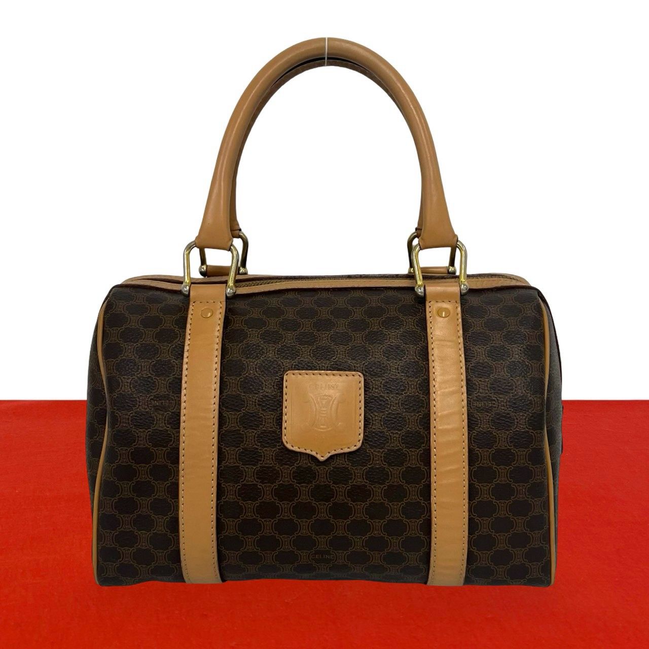 極 美品 CELINE セリーヌ ヴィンテージ マカダム ブラゾン トリオンフ