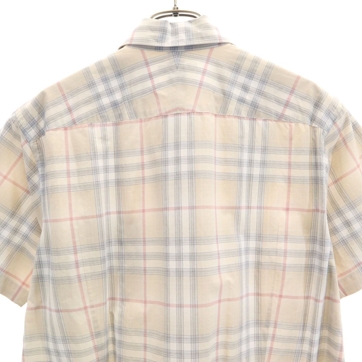 BURBERRY LONDON バーバリーロンドン 日本製 チェック柄 半袖 シャツ L