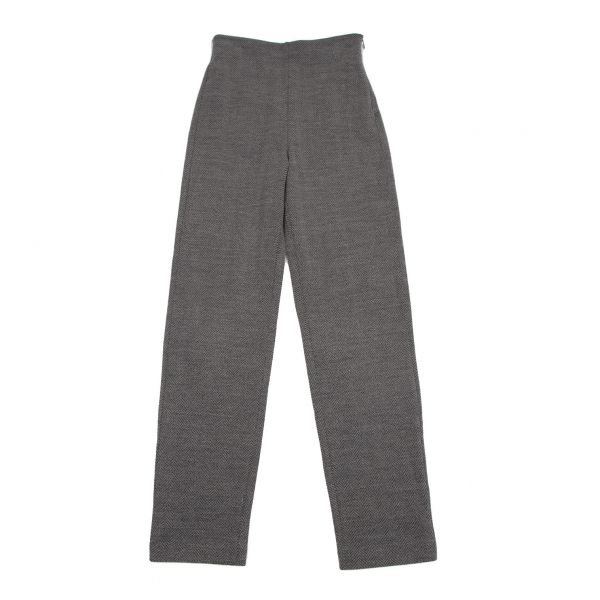 エンポリオアルマーニEMPORIO ARMANI ヘリンボーンニットパンツ グレー42