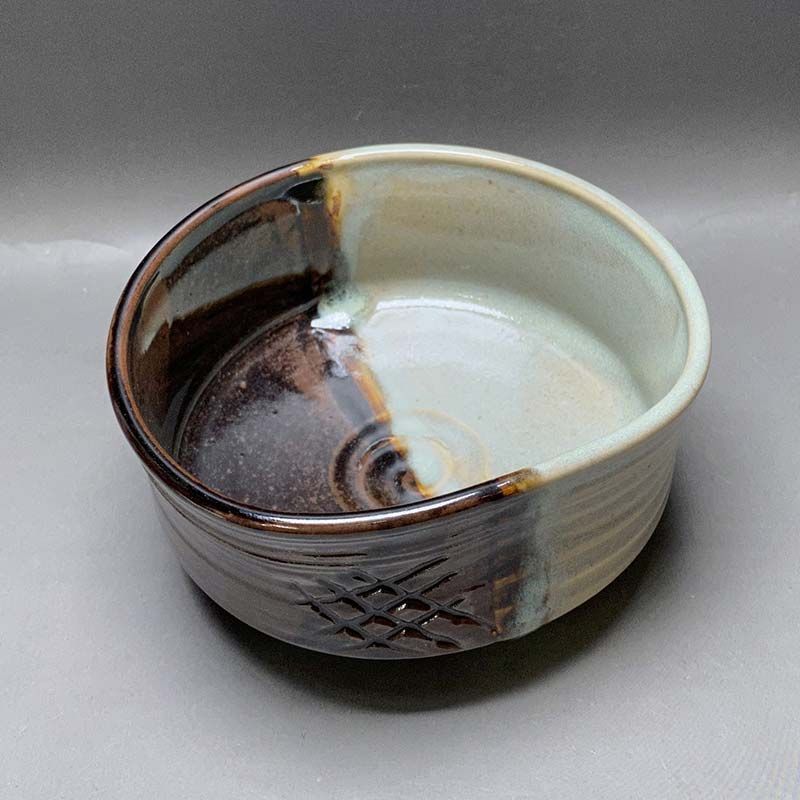 淡海ぜぜ 陽炎園 岩崎新定 膳所焼 沓形茶碗 茶道具 共箱 茶道具 - メルカリ