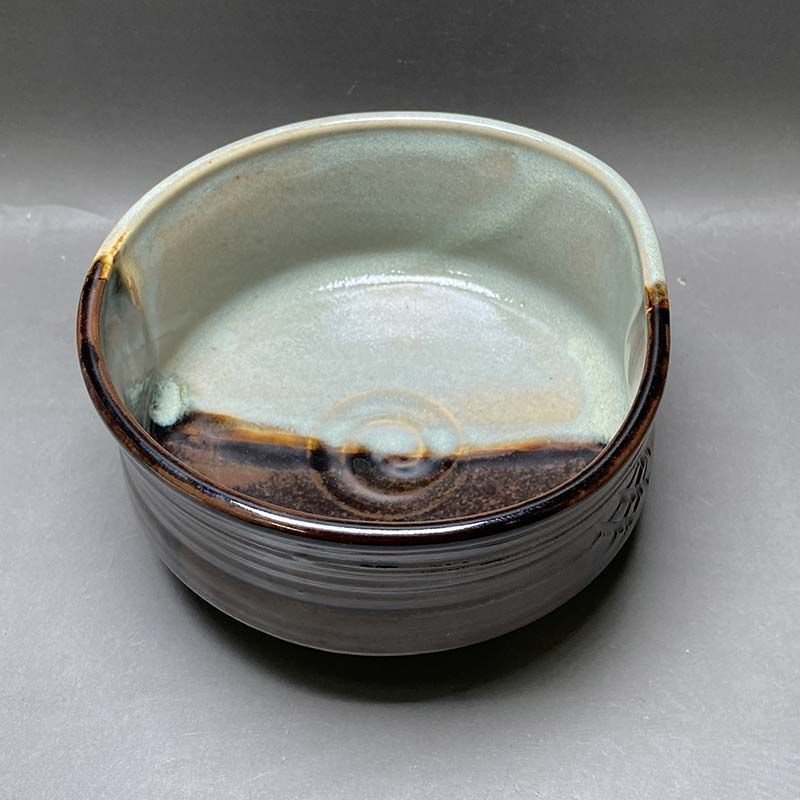 淡海ぜぜ 陽炎園 岩崎新定 膳所焼 沓形茶碗 茶道具 共箱 茶道具 - メルカリ