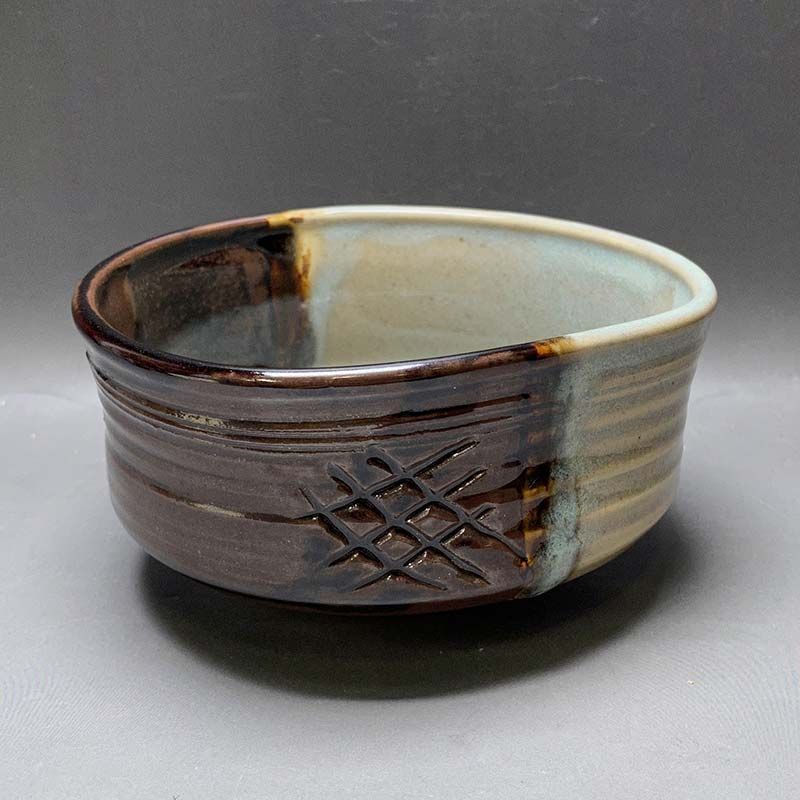 淡海ぜぜ 陽炎園 岩崎新定 膳所焼 沓形茶碗 茶道具 共箱 茶道具 - メルカリ