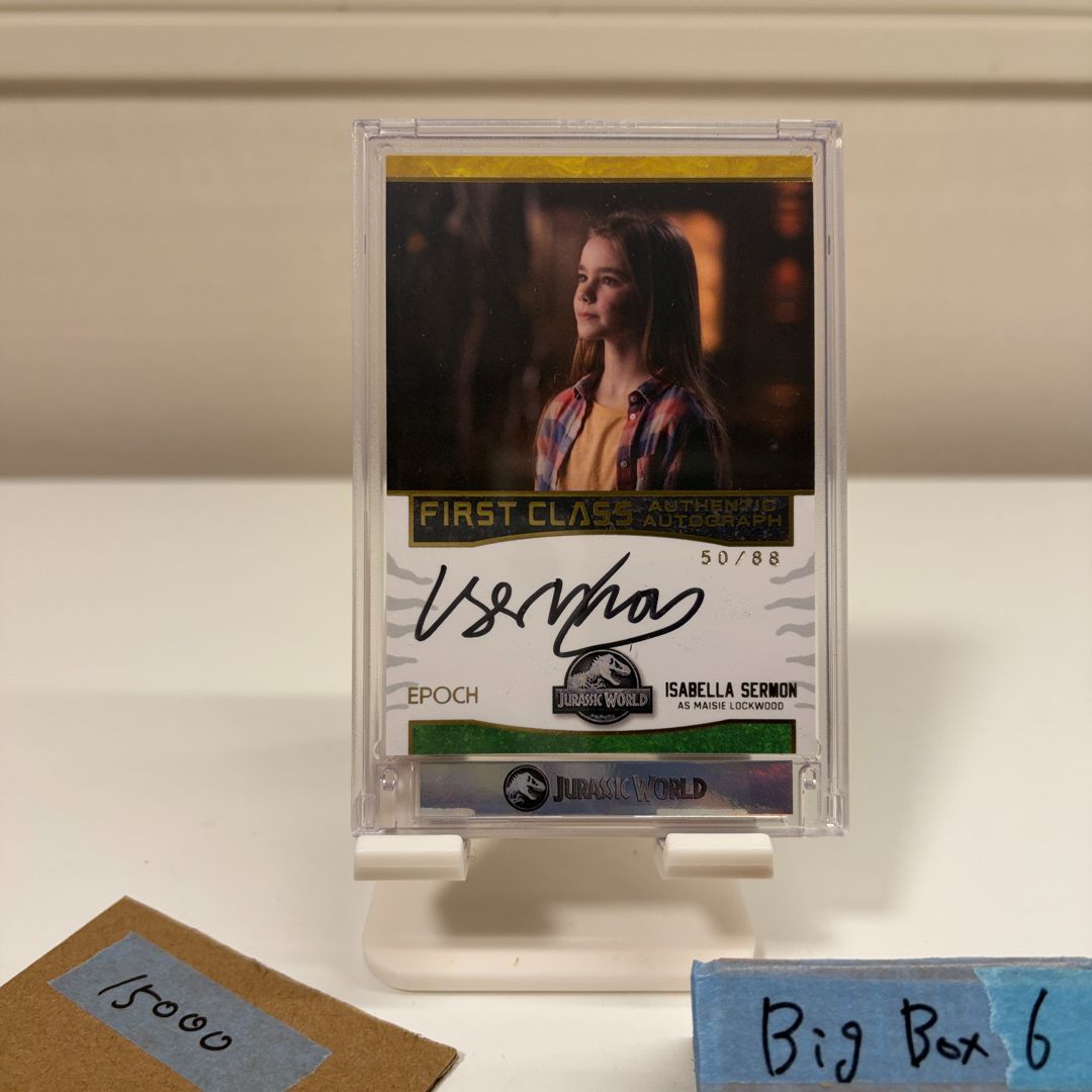 2025 EPOCH イザベラサーモン Isabella Sermon 50/88 直筆サインカード Jurassic World Dominion First Class Autograph カード