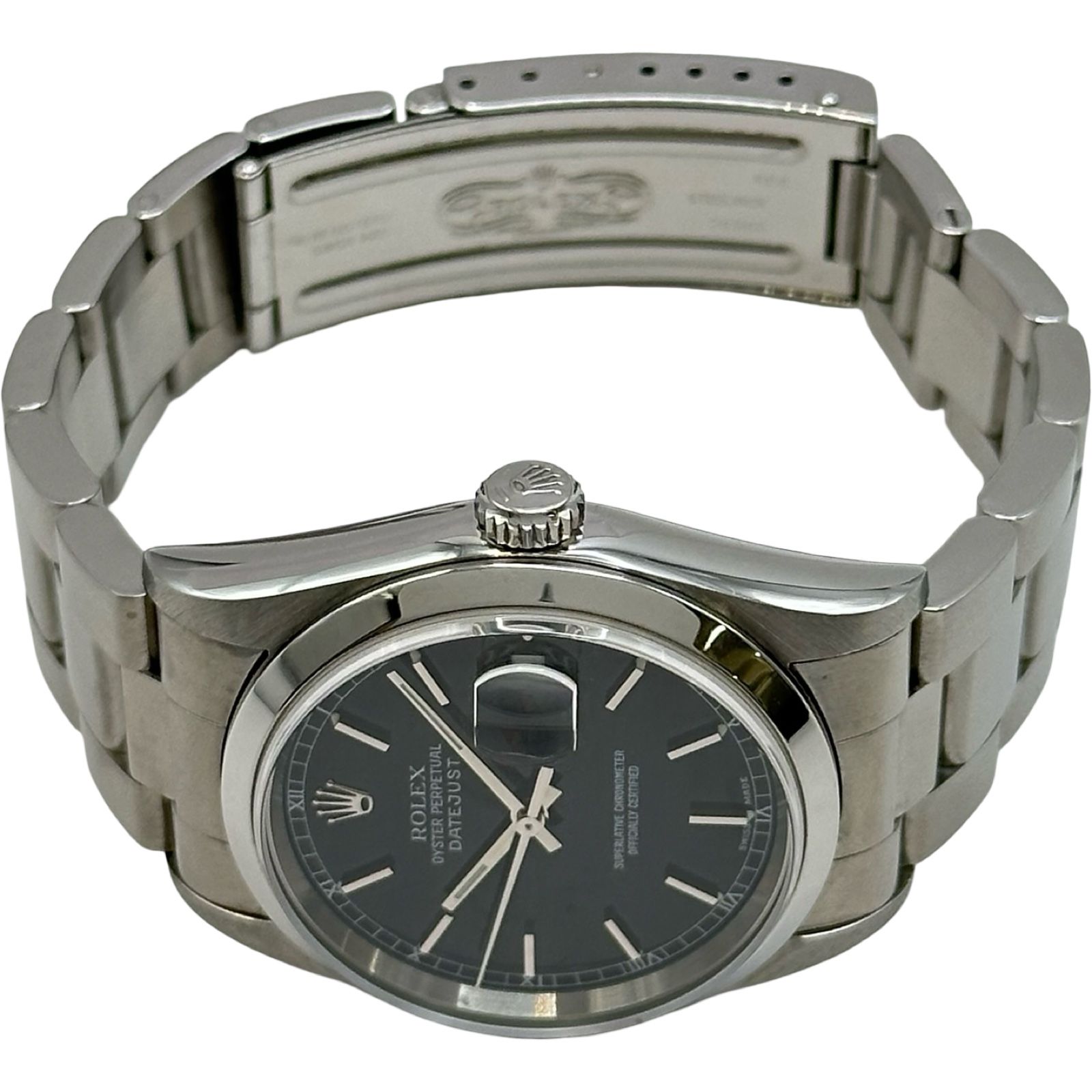 ロレックス ROLEX デイトジャスト 16200 ブラック ステンレススチール 自動巻き メンズ 腕時計 ロレックス ROLEX デイトジャスト 16200 ブラック ステンレススチール