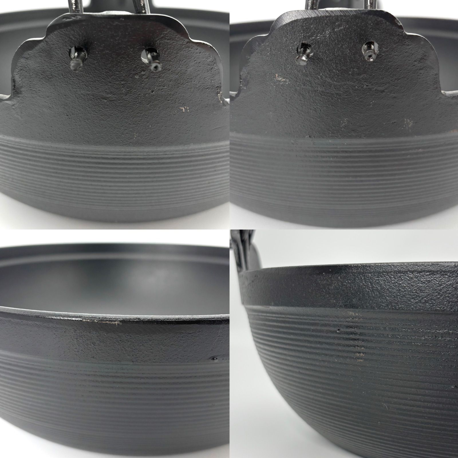 南部鉄器】岩鋳 ふる里鍋 （囲炉裏鍋） 30cm / いろり鍋 ふた付 （蓋
