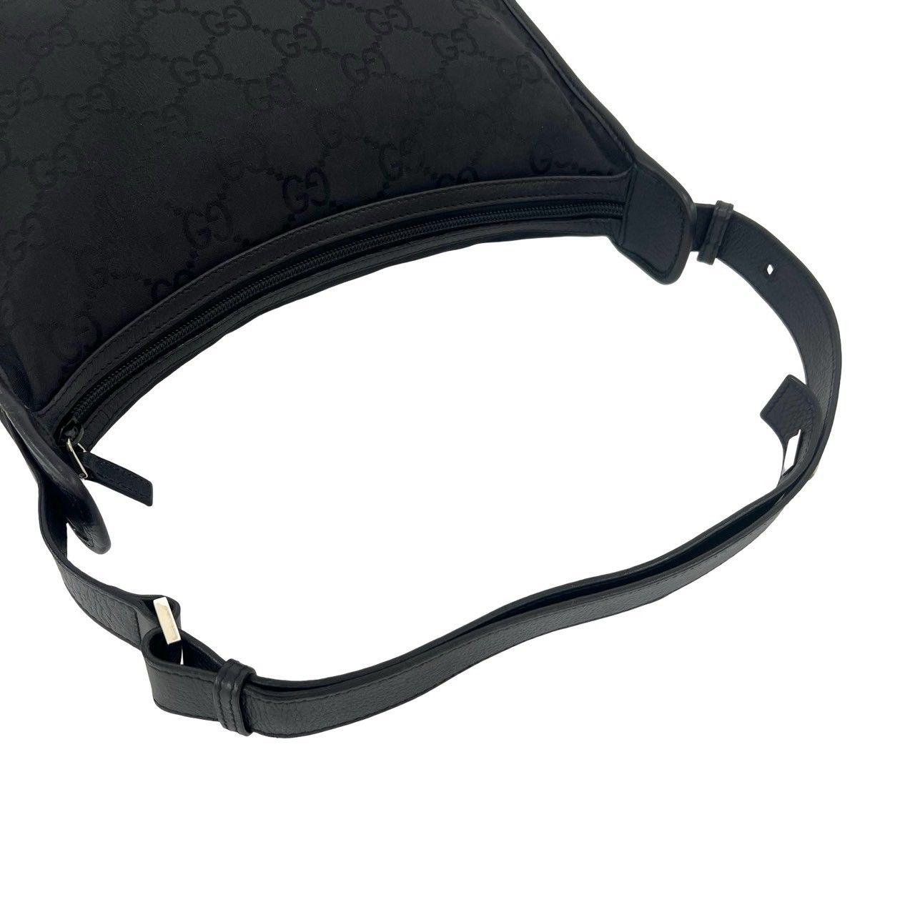 極 美品 GUCCI グッチ GG ロゴ 柄 キャンバス レザー 本革 セミ ワン