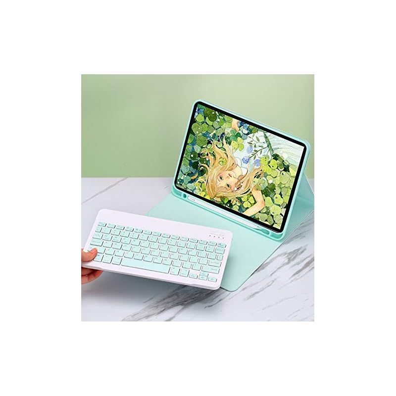 Fire HD 10 Plus/HD 10 2021 キーボードケース 緑 - メルカリ