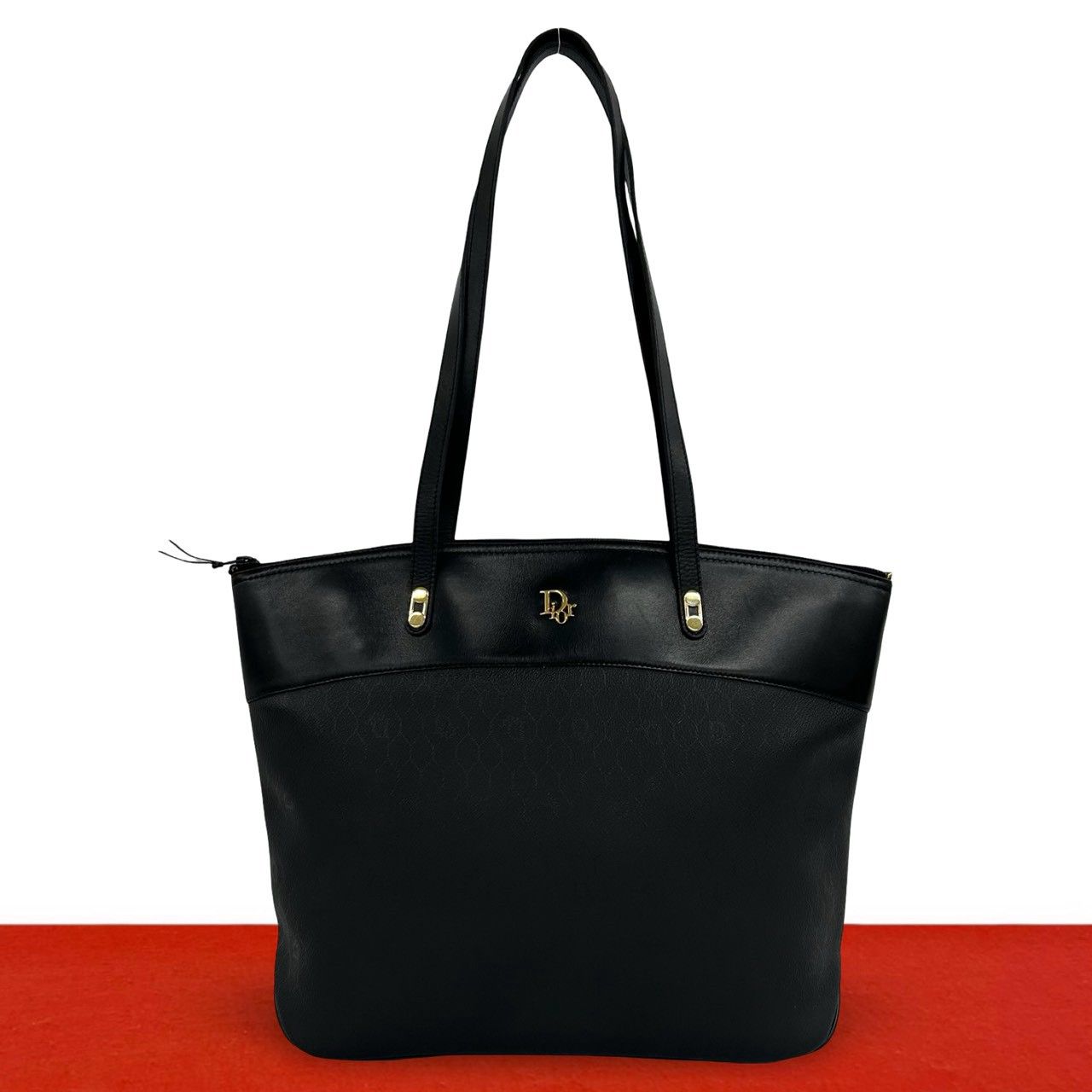 Christian Dior　ヴィンテージ　トートバッグ　ハニカム柄 極 美品 Christian Dior ディオール ヴィンテージ ハニカム 柄 ロゴ