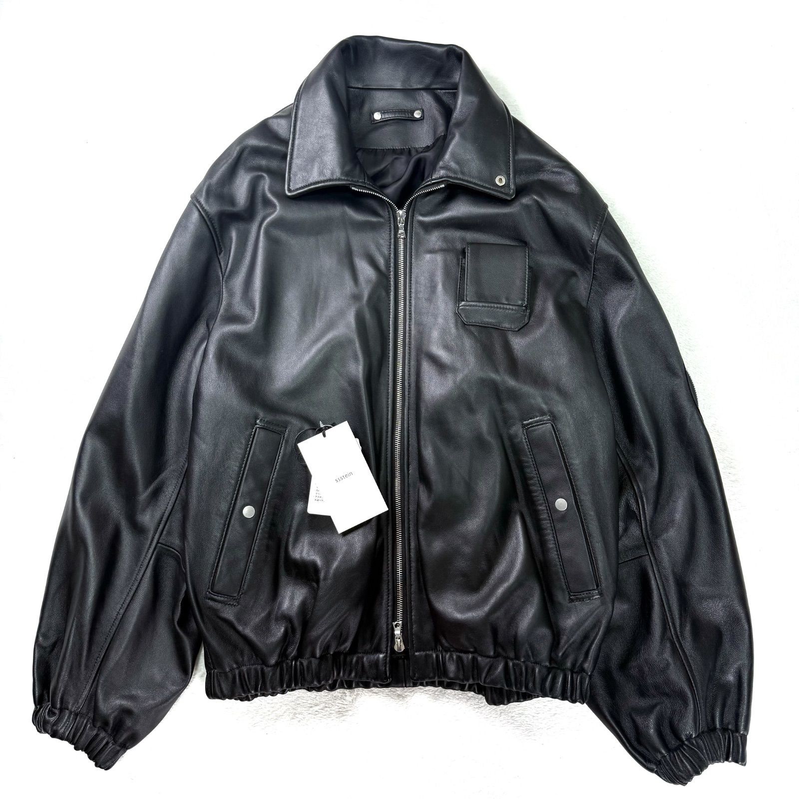 ssstein 25AW SHEEP LEATHER FLIGHT JACKET BLACK S ST1219 シュタイン