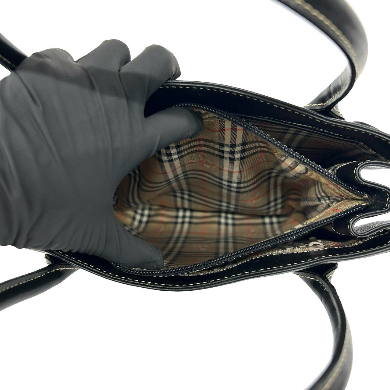 極 美品 BURBERRY バーバリー ヴィンテージ ロゴ 金具 ノバチェック
