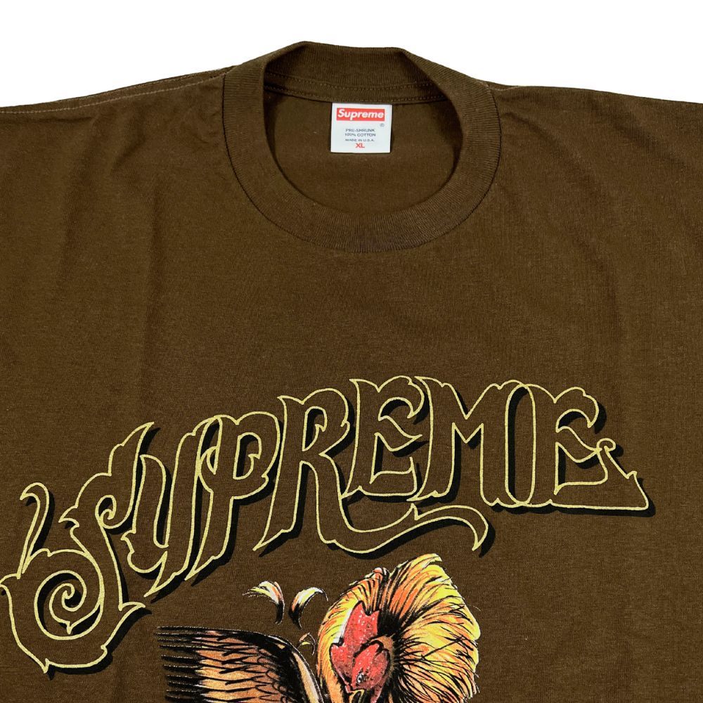 SUPREME シュプリーム Cockfight Tee プリント 半袖Tシャツ ブラウン
