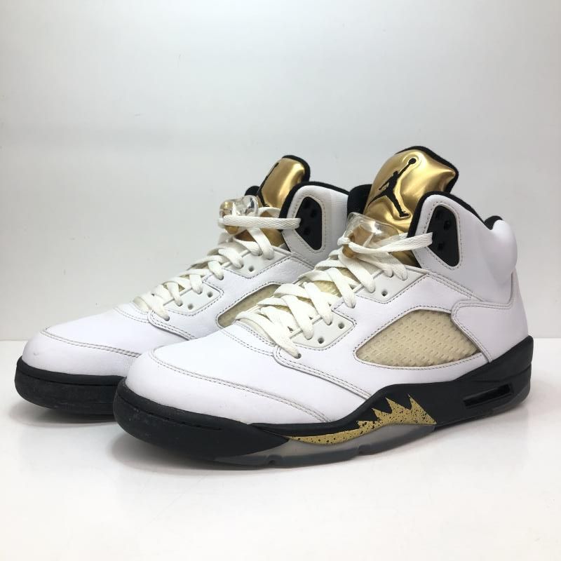 中古】NIKE AIR JORDAN 5 RETRO OLYMPIC 2016 28.5cm 136027-133