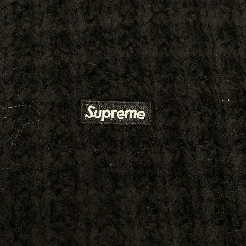 中古】Supreme Small Box Waffle Sweater Black ニット L 黒[66