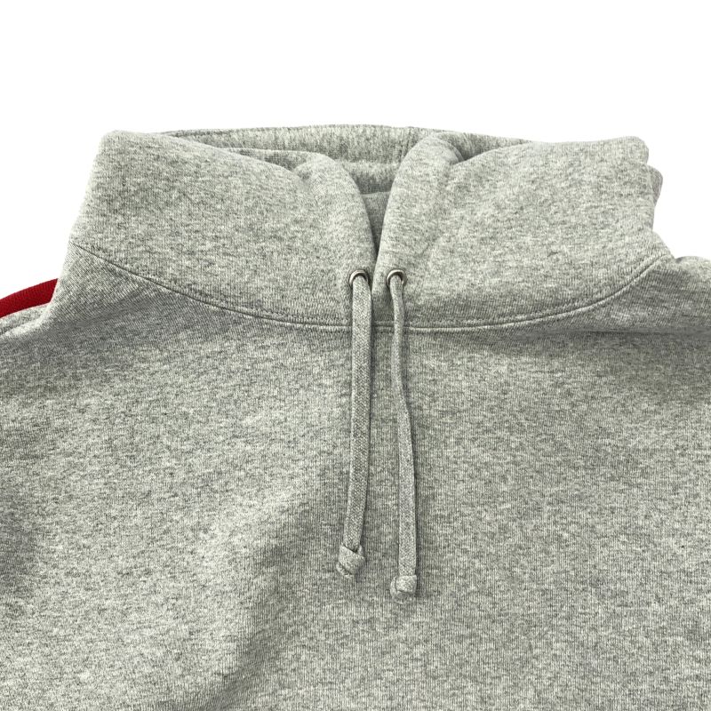 中古】supreme Big logo Jacquard Hooded sweatshirt M グレー