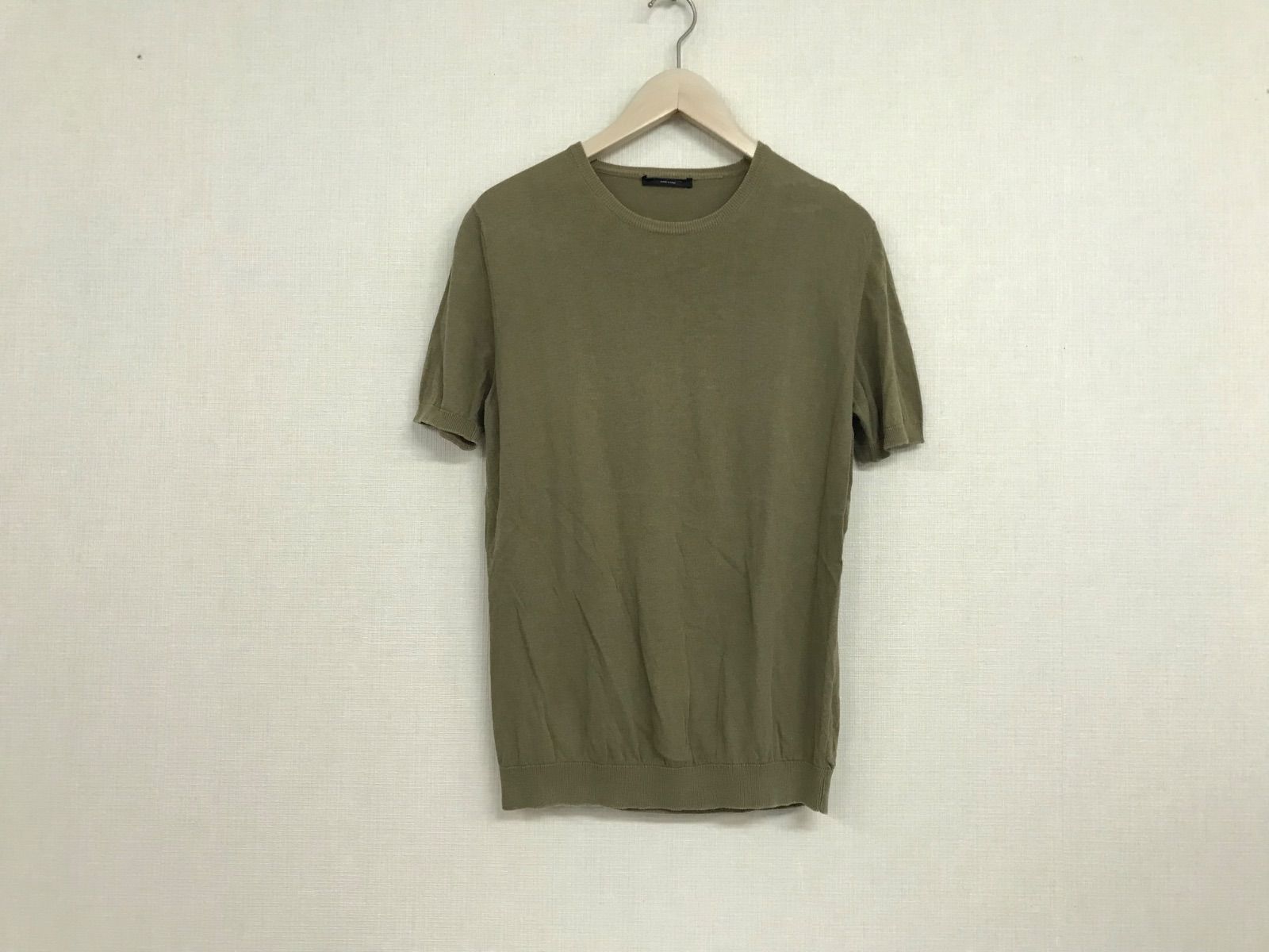 Genuine Roberto Colina Roberto Colina Cotton Knit Short Sleeve T Shirt Mens Surf American Casual Military Street Skater Work Business Suit Mode Sport Biker Punk Rock Golf Khaki 48 Made in Italy L