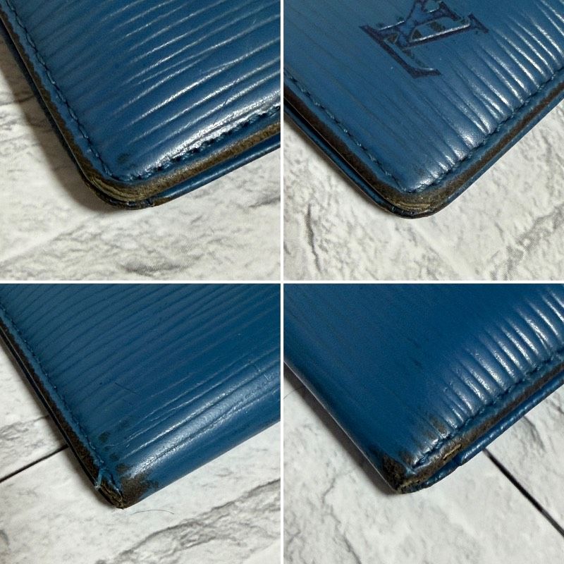 LOUIS VUITTON ルイヴィトン エピ パスケース カードケース ブルー