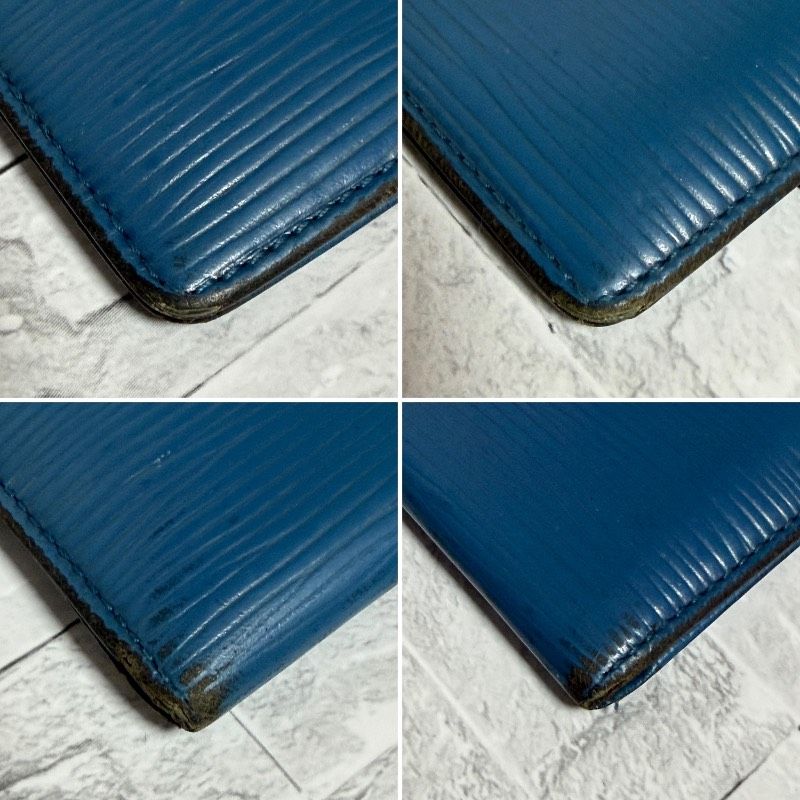 LOUIS VUITTON エピ パスケース 定期入れ ブルー LOUIS VUITTON ルイヴィトン エピ パスケース カードケース ブルー