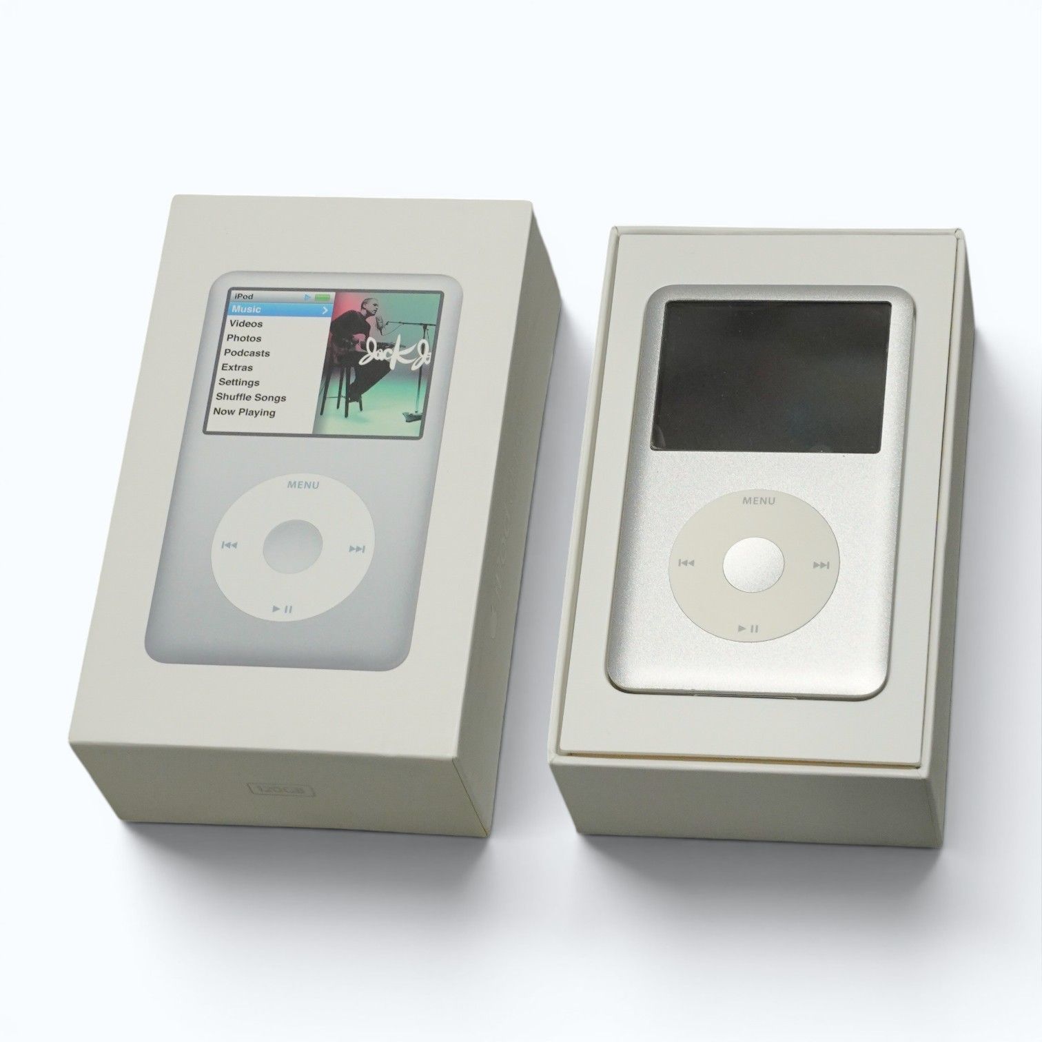 iPod classic 120GB 完動品 Apple iPod classic 120GB A1238 シルバー 動作品 箱付 付属品多数