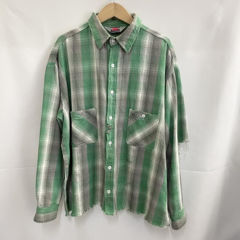 中古】SAINT MICHAEL 23SS SA_FRANNL SHRT サイズM グリーン SM-S23
