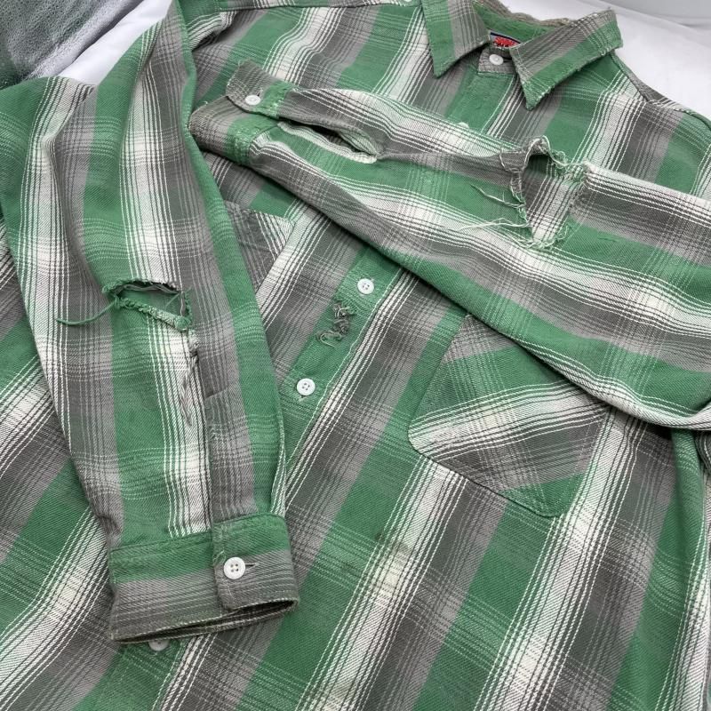 【中古】SAINT MICHAEL 23SS SA_FRANNL SHRT サイズM グリーン SM-S23-0000-088 セントマイケル フランネルシャツ チェック[19][240019531783] 中古】SAINT MICHAEL 23SS SA_FRANNL SHRT サイズM グリーン SM-S23