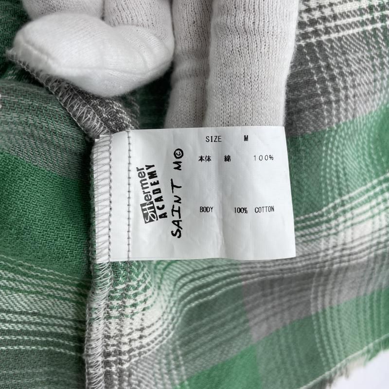 中古】SAINT MICHAEL 23SS SA_FRANNL SHRT サイズM グリーン SM-S23