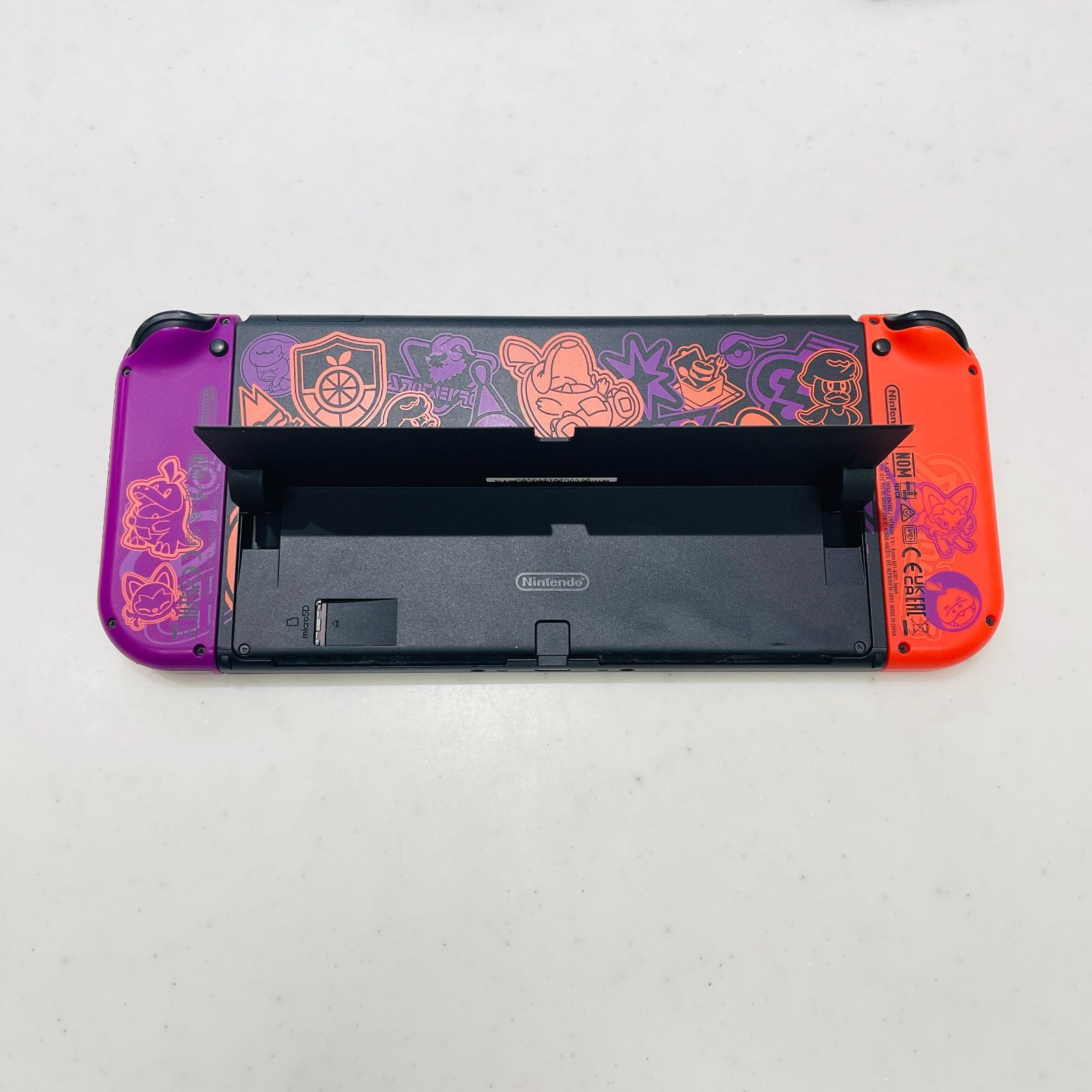 傷・不備・故障なし Nintendo Switch スカーレット・バイオレット 美品/液晶ヤケなし 2022年製 Switch 有機ELモデル スカーレット