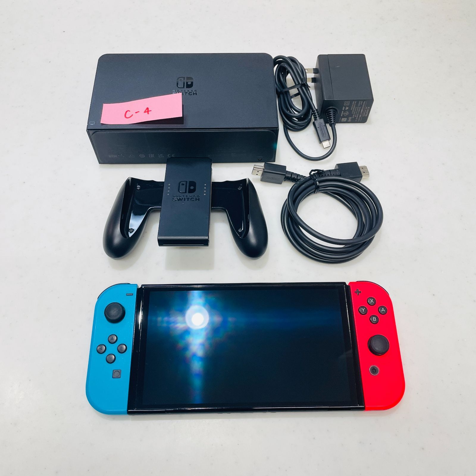 液晶ヤケなし 2022年製 Nintendo Switch 有機ELモデル ネオンブルー
