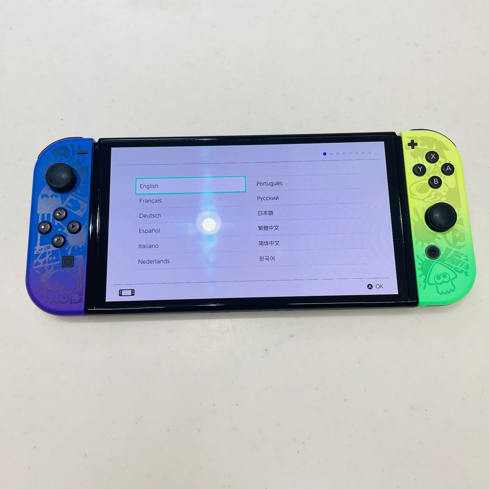 美品/液晶ヤケなし 2023年製 Switch 有機ELモデル スプラトゥーン3