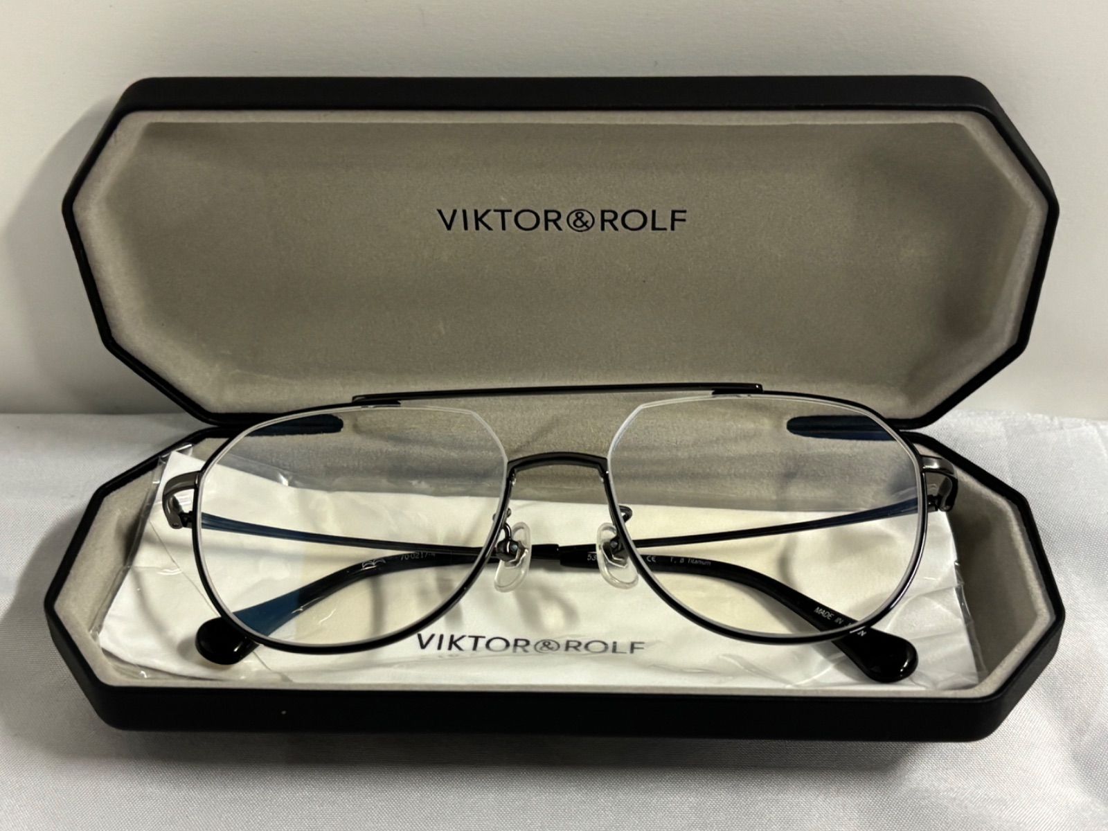 【VIKTOR&ROLF】ヴィクター＆ロルフ 70-0217-4メガネ 度無レンズセット 【正規品】日本製