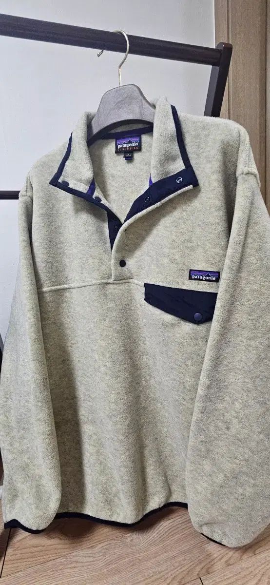 Men's M パタゴニア Synchilla オートミール/ネイビー