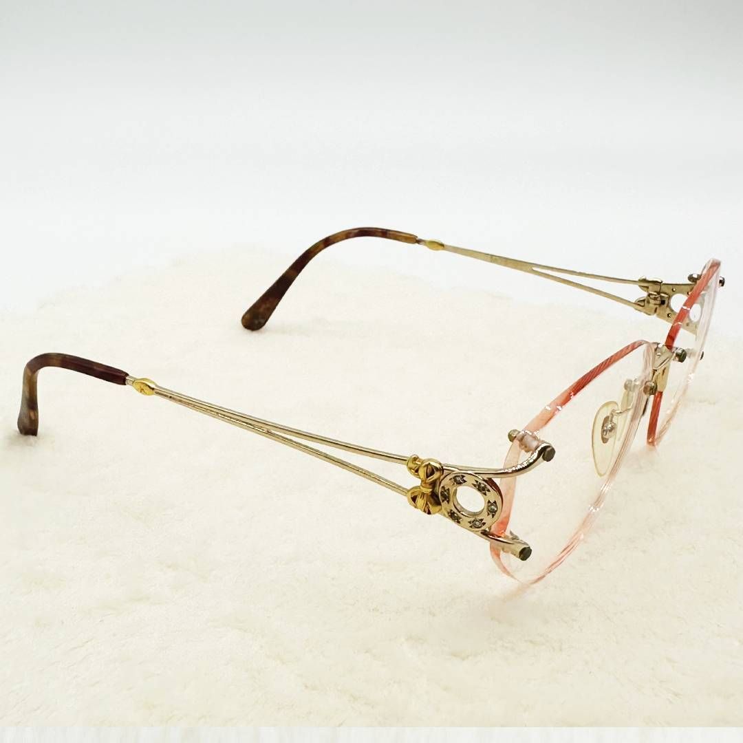 Nina Ricci NINA RICCI glasses, glasses, high-grade rhinestone metal frame, women's popular brand, beautiful, stylish, elegant, beautiful, classic, retro, vintage eyewear, formal office, casual, luxury