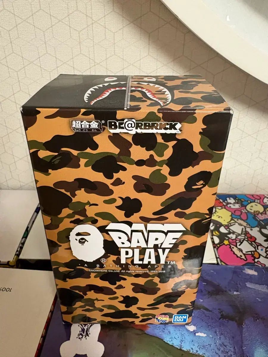 メディコムトイ 超合金 BE@RBRICK(ベアブリック) x A BATHING APE アベイシングエイプ ABC カモフラ シャーク 200% 未開封 新品