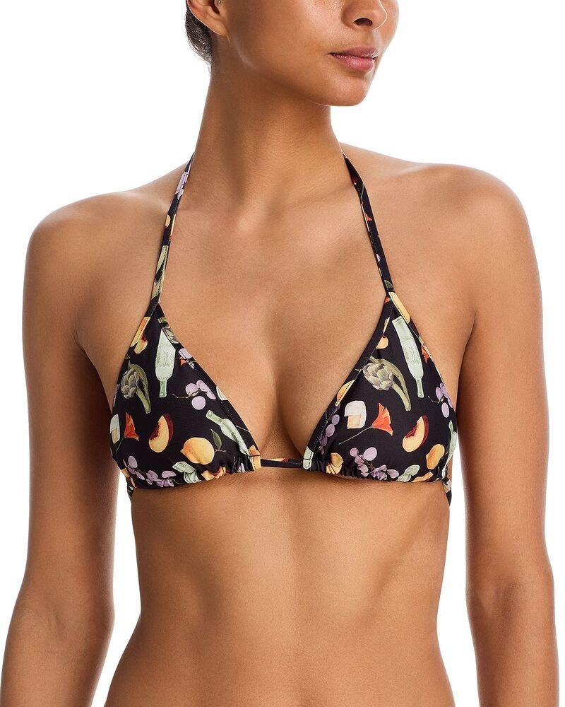 アクア レディース 水着 トップのみ プリント AQUA Printed Bikini Top Exclusive Black Multi ブラック 11,480円