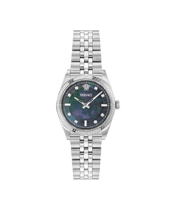 ヴェルサーチ レディース アクセサリー 腕時計 Tシャツ Versace Womens Millenyium Silver Stainlessteel Bracelet Watch 32mm Silv