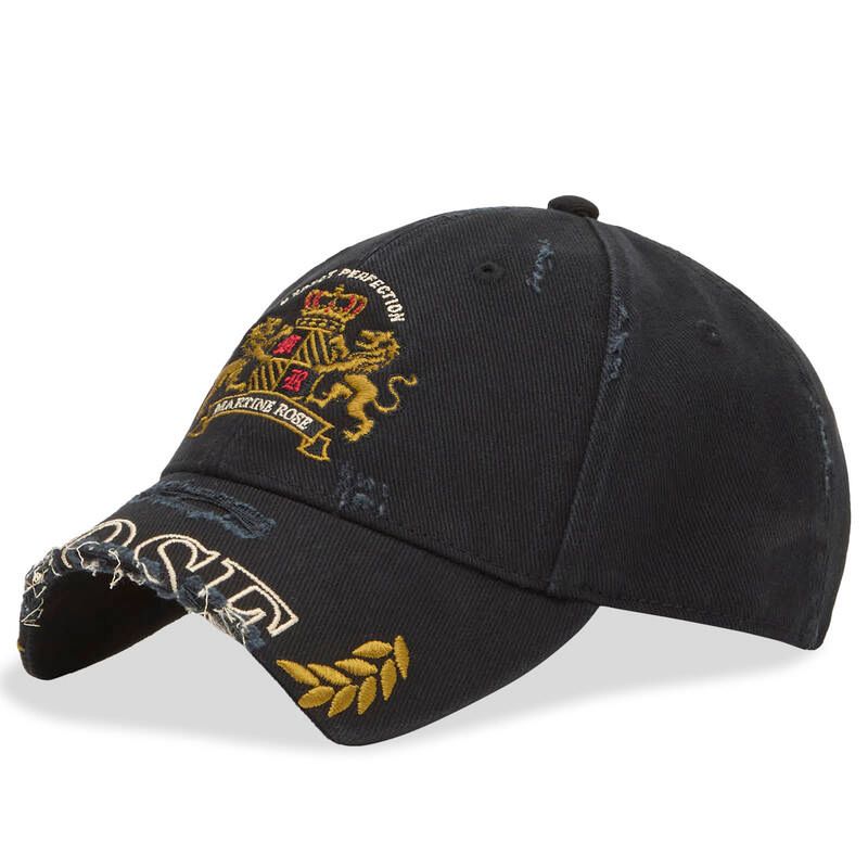 マーティン・ローズ レディース アクセサリー 帽子 キャップ Martine Rose Cut Peak Cap Black Washed ブラック